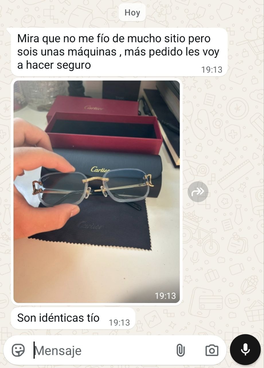 Fotografía del pedido y mensaje de un cliente de ENZOFASHO, 2 de 26